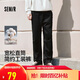 森馬（Semir）休閑褲男工裝褲寬松直筒褲子秋季戶外長(zhǎng)褲純棉松緊腰101524127112