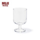 無印良品（MUJI） 鋼化玻璃 矮腳杯 杯子 MDE57A1A 約直徑6.30*高10.3cm