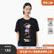 幻走（MOVEUP）2025春夏季新款.FUN系列圓領(lǐng)趣味印花設計師短款T恤女 夜黑 L