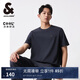 杰克·瓊斯（JACK&JONES） 春季新款商務(wù)通勤涼感華夫格logo皮標(biāo)圓領(lǐng)短袖T恤男款225101030