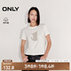 ONLY2025春季新款休閑可愛(ài)印花純棉圓領(lǐng)短袖正肩T恤女|125101018 A43 奶油白色 XL