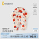 童泰（TONGTAI）嬰兒連體衣冬季男女寶寶夾棉衣服休閑外出中小童哈衣保暖冬裝 米紅 66cm (建議3-6個(gè)月身高60-68cm)