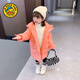 G.DUCKKIDS女童羽絨服外套2025新款洋氣小童女孩中長款加厚休閑冬裝寶寶棉衣 桔色 正碼不用拍大 110 cm
