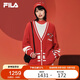 FILA 叕運蛇|斐樂【楊冪同款】女編織外套2025春季新年款拼接開衫毛衣