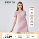 PORTS寶姿春夏新品女裝短袖中長(zhǎng)連衣裙LM8D134KWB008 丁香紫 M (6)