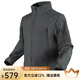 CONDOR零點(diǎn)戰(zhàn)術(shù)軟殼 戶外防風(fēng)防潑水戰(zhàn)術(shù)夾克男立體剪裁上衣外套 深灰色 M