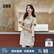 森馬（Semir）連衣裙女翻領(lǐng)燈籠袖休閑風(fēng)2025夏季防曬收腰短裙戶外109325114027