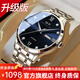 I&W CARNIVAL HWGUOJI瑞士品牌IW手表男機(jī)械表夜光防水男士手表簡(jiǎn)約雙日歷男表 升級(jí)版|銀藍(lán)鋼帶|終身保