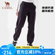 駱駝（CAMEL）沖鋒軟殼褲女登山運(yùn)動(dòng)束腳褲秋冬休閑工裝褲
