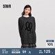 森馬毛衣女中長款寬松落肩圓領(lǐng)毛衫休閑慵懶2024新款冬季提花衣服 中花灰00513 175/96A/XXL