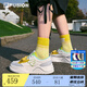 FILA FUSION斐樂(lè )女鞋潮牌50-50 DX II CVS帆布鞋2025春季新款生活滑板鞋女鞋 奶白/精靈綠-GG 36