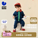 Mini Balabala迷你巴拉男童女童長(zhǎng)袖套裝寶寶休閑嬰兒衣服套裝學(xué)院兩件套 深藍(lán)80877 110