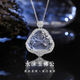 水沫玉彌勒佛公吊墜s925純銀鑲嵌冰種翡翠大肚佛項(xiàng)鏈女鎖骨鏈 冰種佛公吊墜