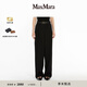 MaxMara 2025春夏女裝長款寬松闊腿褲6131015106 黑色 36