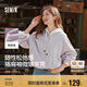 森馬外套女短款寬松純色夾克2025春秋復(fù)古休閑棒球領(lǐng)109125108005