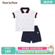 PawinPaw【透氣】卡通小熊童裝夏男女寶純棉滿(mǎn)印POLO短袖短褲套裝 Navy藏青色/59（批次不同） 130 cm