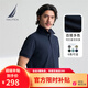 諾帝卡（NAUTICA）【大促爆款】男裝25春夏新款棉氨珠地多色短袖POLO衫男KE5101 藏青4NV XL