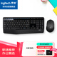 羅技（Logitech）MK345無線辦公鍵鼠套裝 寬大掌托 舒適鍵入體驗(yàn) 全尺寸 帶無線2.4G接收器 黑色