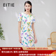 愛特愛（EITIE）法式優(yōu)雅浪漫印花魚尾連衣裙桑蠶絲通夏季新款真絲裙7007755 柔紫色98 L 165