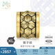 周生生黃金轉(zhuǎn)運珠XL酷黑鎖子紋足金串珠93841C定價不含繩