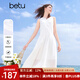 百圖betu女裝2025夏季新款連衣裙無(wú)袖白月光法式慵懶長(zhǎng)裙裙子2505T64 白色 M