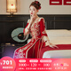 枝己秀禾服新娘婚紗2025新款結(jié)婚禮服古裝嫁衣敬酒服龍鳳褂婚禮服 231127 S