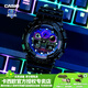 卡西歐（CASIO）【禮物】手表男G-SHOCK彩虹炫色黑武士潮流防水運(yùn)動(dòng)電子表 GA-100RGB-1APR炫彩三眼