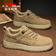 公牛世家男鞋秋季2025新款復古運動(dòng)板鞋男士休閑鞋潮流戶(hù)外皮面低幫鞋子男 卡其【四季款單鞋】GN124101277 41 （運動(dòng)鞋碼）