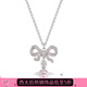 VVIENNE WESTLOCK西太后項(xiàng)鏈女 圣誕蝴蝶結(jié)送禮ORB項(xiàng)鏈?zhǔn)フQ520送女朋友禮物送女友 銀粉色