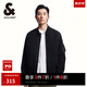 杰克·瓊斯（JACK&JONES）男裝秋款棒球領(lǐng)夾克百搭基礎(chǔ)略寬松拉鏈門襟純色外套男224321019 黑色E40 黑色E40 XS 165