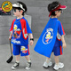 G.DUCKKIDS童裝奧特曼衣服男童夏裝套裝新款六一兒童節(jié)服裝卡通帶披風表演服 2431款藍色+披風 110 建議100-110cm4-5歲