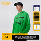 卡賓男裝字母印花連帽衛(wèi)衣秋款寬松上衣潮流街頭無性別H 草綠色58 L /175/50