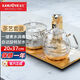 金灶（KAMJOVE）G9 全自動(dòng)上水電熱水壺電水壺自動(dòng)斷電恒溫保溫玻璃電茶壺茶藝爐 G9【豎面按鍵】20*37CM