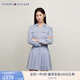 TOMMY HILFIGER夏季女裝時(shí)尚商務(wù)氣質(zhì)休閑通勤條紋收腰顯瘦寬松襯衫連衣裙 藍(lán)白條紋0BI S (34)