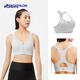 迪卡儂（DECATHLON）運動文胸高支撐舒適透氣瑜伽運動背心煙灰色M-5118375