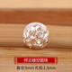 佳人飾界（JIANRENSHIJIE）S925純銀鏤空祥云圓珠隔珠紅繩編織手鏈水晶瑪瑙手串菩提銀飾配件 s925祥云鏤空圓珠9mm