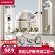 紐貝耳newber嬰兒車(chē)推車(chē) 遛娃車(chē) 0-3歲可坐可躺 雙向 輕便折疊 送涼席 四代霧灰 防風(fēng)罩+防蚊罩+護(hù)脊板