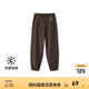 森馬休閑褲女松緊腰加絨衛(wèi)褲運(yùn)動(dòng)風(fēng)冬女士寬松束腳長(zhǎng)褲簡(jiǎn)約ins潮 深咖啡50904 170/74A/XL