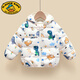 G.DUCKKIDS兒童羽絨服女寶寶嬰兒1一3歲輕薄款0男童棉服2加厚保暖4外套5棉襖 白色恐龍 110 cm 建議拍大一號