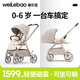 唯樂寶（welebao）鯨靈嬰兒推車可坐可躺0-3-6歲用新生兒避震雙向輕便折疊高景觀