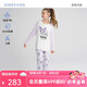 愛慕兒童家居服女童奶皮?衣3A抗菌居家長睡褲女-睡褲-酷洛米110
