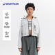 迪卡儂SPW戶外秋季女工裝服防潑水短款城市機(jī)能運(yùn)動外套米白S-5446591