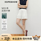 紅袖白色顯瘦休閑褲2025夏季新款女裝MIU系H型通勤百搭氣質(zhì)中腰短褲 本白001 S