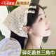 豹潛頭巾女三角巾碎花蕾絲三角頭巾甜美少女感田園風絲巾發(fā)帶拍照頭飾 碎花蕾絲三角巾 【文藝田園風】