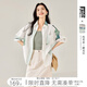 對白藝術(shù)畫作聯(lián)名印花短袖白襯衫女2025夏新款設(shè)計感小眾寬松上衣 白色印花 XL