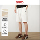 SPAO休閑舒適挺闊短褲男款2025夏季新款潮流直筒短褲SPDK25SV07XY 白#SP小標K L