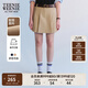 Teenie Weenie小熊女裝簡約夏季休閑褲裙褲百褶學(xué)院風(fēng)時(shí)髦褲子女 卡其色 S (160)
