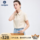 Navigare意大利小帆船短袖T恤衫女士25夏季時尚翻領(lǐng)體恤衫薄款透氣上衣女 古巴砂 XL