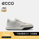 愛步（ECCO）休閑鞋女 2025新款百搭平底鞋簡(jiǎn)約球鞋板鞋德訓(xùn)鞋 街頭272833 灰白色/白色27283350153 38