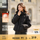 森馬（Semir）輕松羽絨|羽絨服女寬松連帽面包服時(shí)尚冬防潑水防風(fēng)外套百搭 黑色（灰鴨絨）90001 L